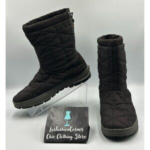 Bogs Women's Black Snowday ll Mid Quilted Waterproof Winter Boots Size 8 3188